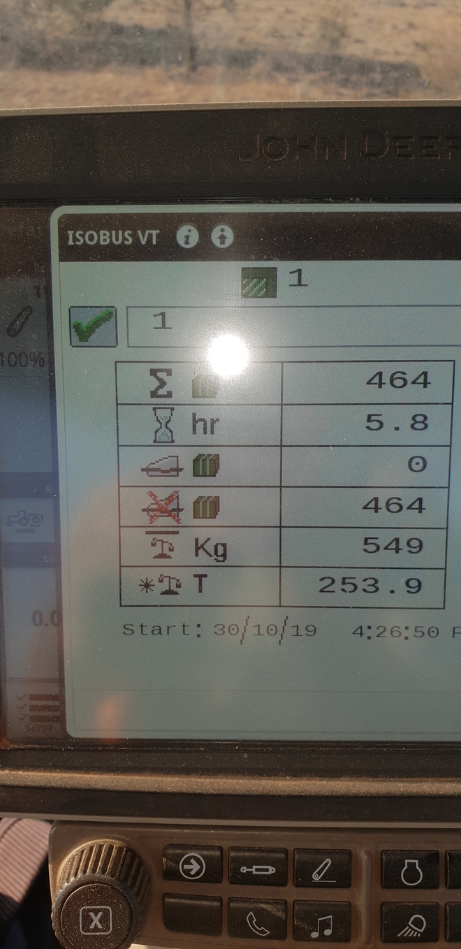 Barley header trails