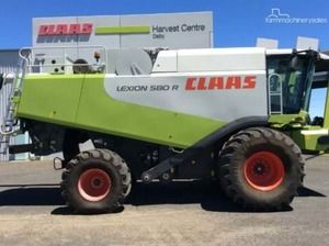 2008 CLAAS LEXION 580R and 2015 LEVF Front and Trailer