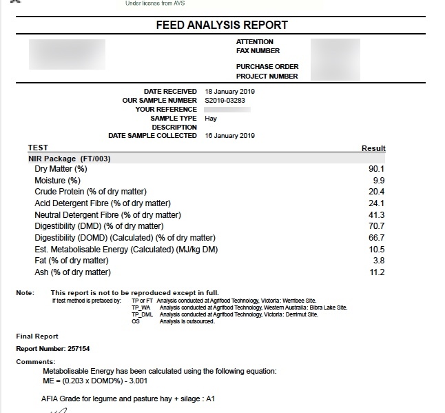 35mt Vetch Hay 600-650kg 8x4x3 Bales
