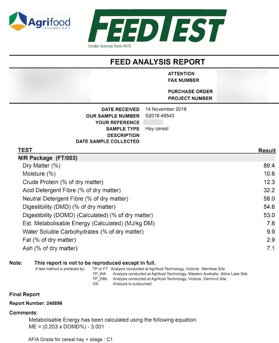500mt Vetch/Clover Hay 550-650kg 8x4x3 Bales