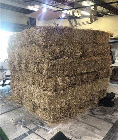 90 Small Squares of Straw