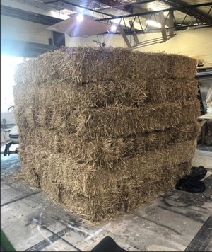 90 Small Squares of Straw