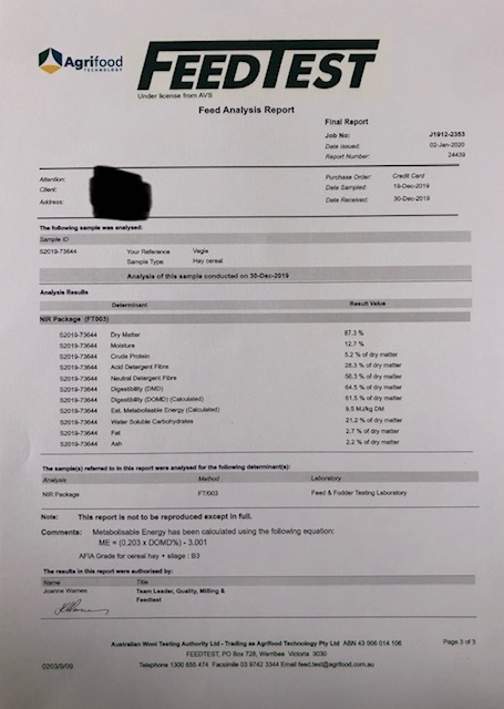 Under Auction - Oats / Rygrass  - 460  bales - 3x3x8 - 