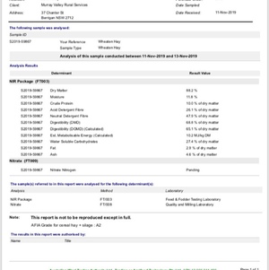 Wheaten Hay 630kg 8x4x3 Bales