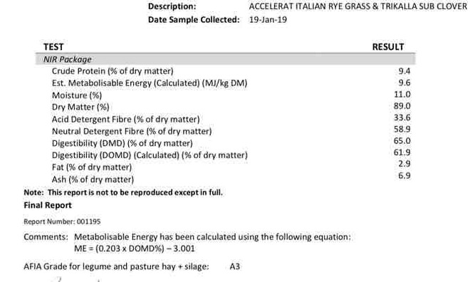5x4 Rolls of Italian Rye & Trikalla Sub Clover Hay