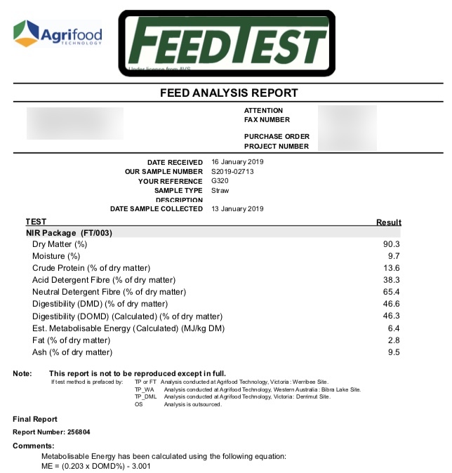 220mt Vetch Straw 600-620kg 8x4x3 Bales