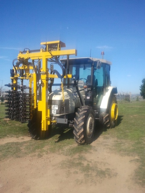 Grape Harvester/Pre-pruner package with tractor