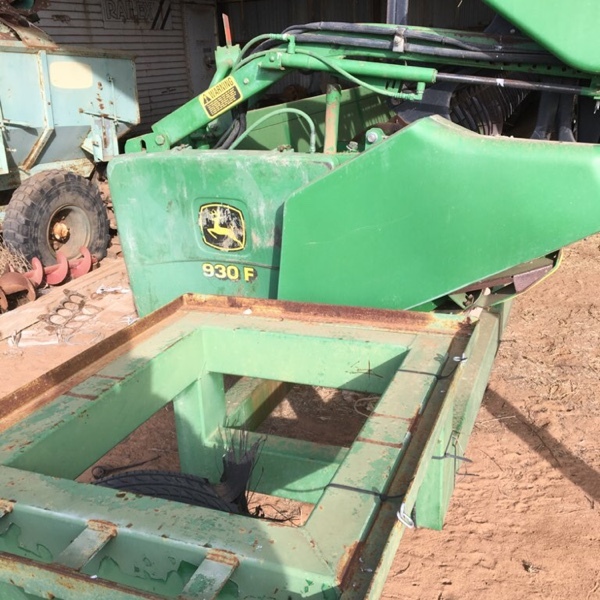John Deere 930F Flex Front for sale w trailer