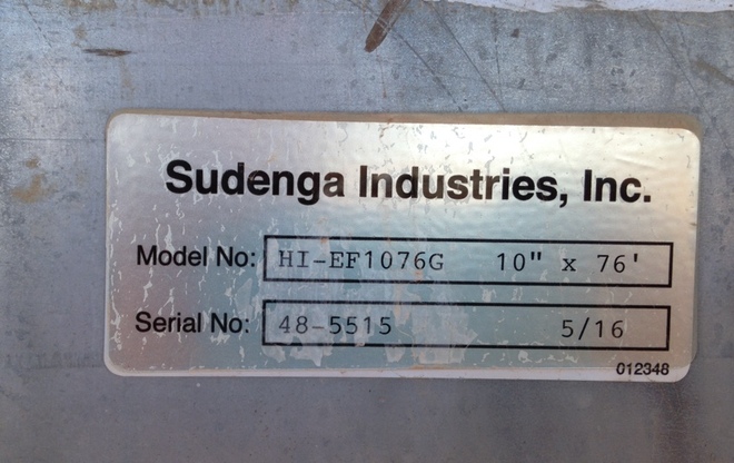 2016 Sudenga Swing-Away Auger 76' x 10