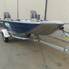 2013 BLUEFIN 3.75.ALUMINIUM FISHING BOAT.BRAND NEW SUZUKI 15 HP 4 STROKE OUTBOARD. BRAND NEW DUNBIER TRAILER.