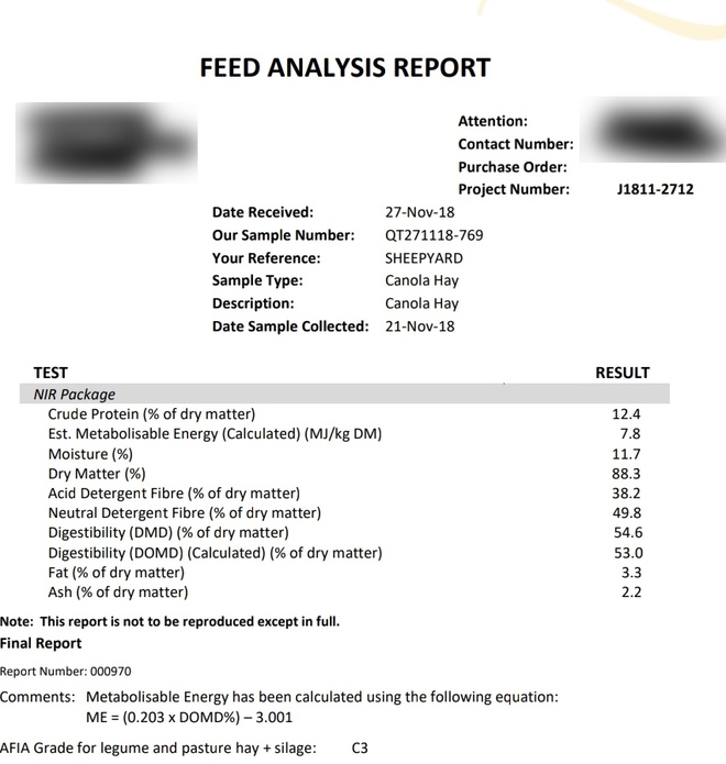 100mt Canola Hay 500kg approx 8x4x3 Bales