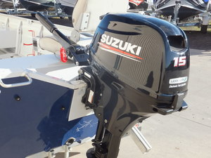 2013 BLUEFIN 3.75.ALUMINIUM FISHING BOAT.BRAND NEW SUZUKI 15 HP 4 STROKE OUTBOARD. BRAND NEW DUNBIER TRAILER.
