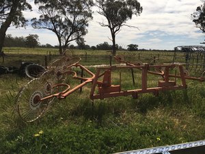 Agris international 10 wheel v hay rake