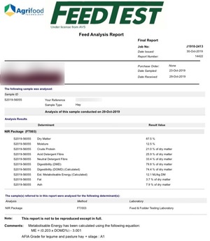 300mt Vetch Hay 730kg 8x4x3 Bales