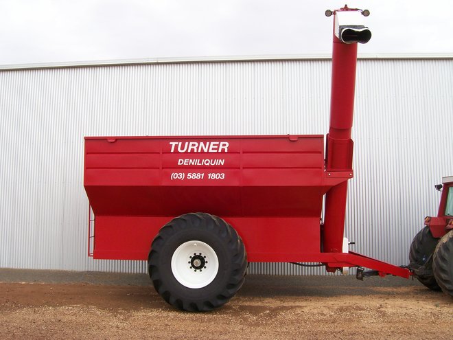 As New Turner 20 Ton Chaser Bin with Extra Long Right Hand Auger.