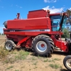 Case 2188 with 960 Macdon Front with Trailer
