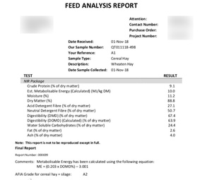 100mt Wheaten Hay 725kg approx. 8x4x3 Bales + Freight