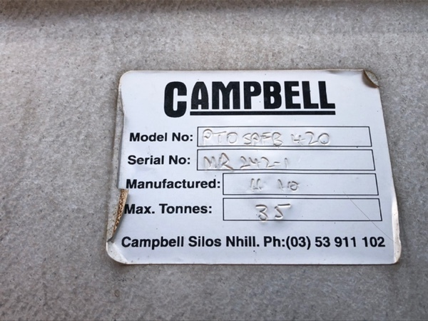 35mt Campbell Field Bin with external Auger