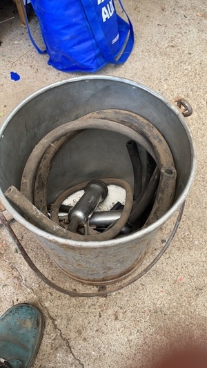 Vintage portable milking station