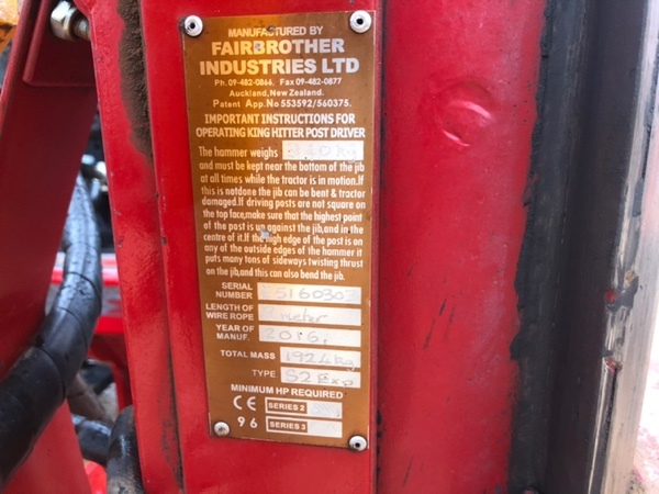 2016 Fairbrothers Kinghitter Post Driver