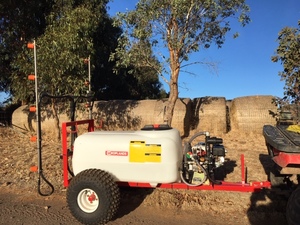 Croplands 300 Litre trailed sprayer with Vertiboom. Honda driven motor. As new, never used.
