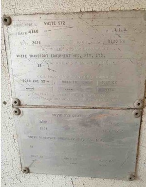 White Tri-Axle Tipper