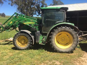 John Deere 6105R Front End Loader Tractor 