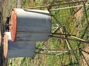 2 X 1500 L Overhead Diesel Tanks.