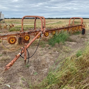 13 Wheel In-Line Hay Rake