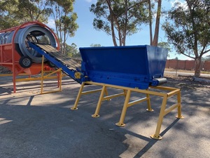 DUPLICATED -  IN FEED HOPPER - 4 cubic metre capacity with Belt Feed Conveyor 