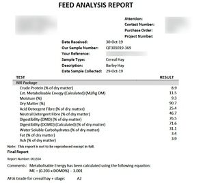 300mt Barley Hay 650kg 8x4x3 Bales + Freight