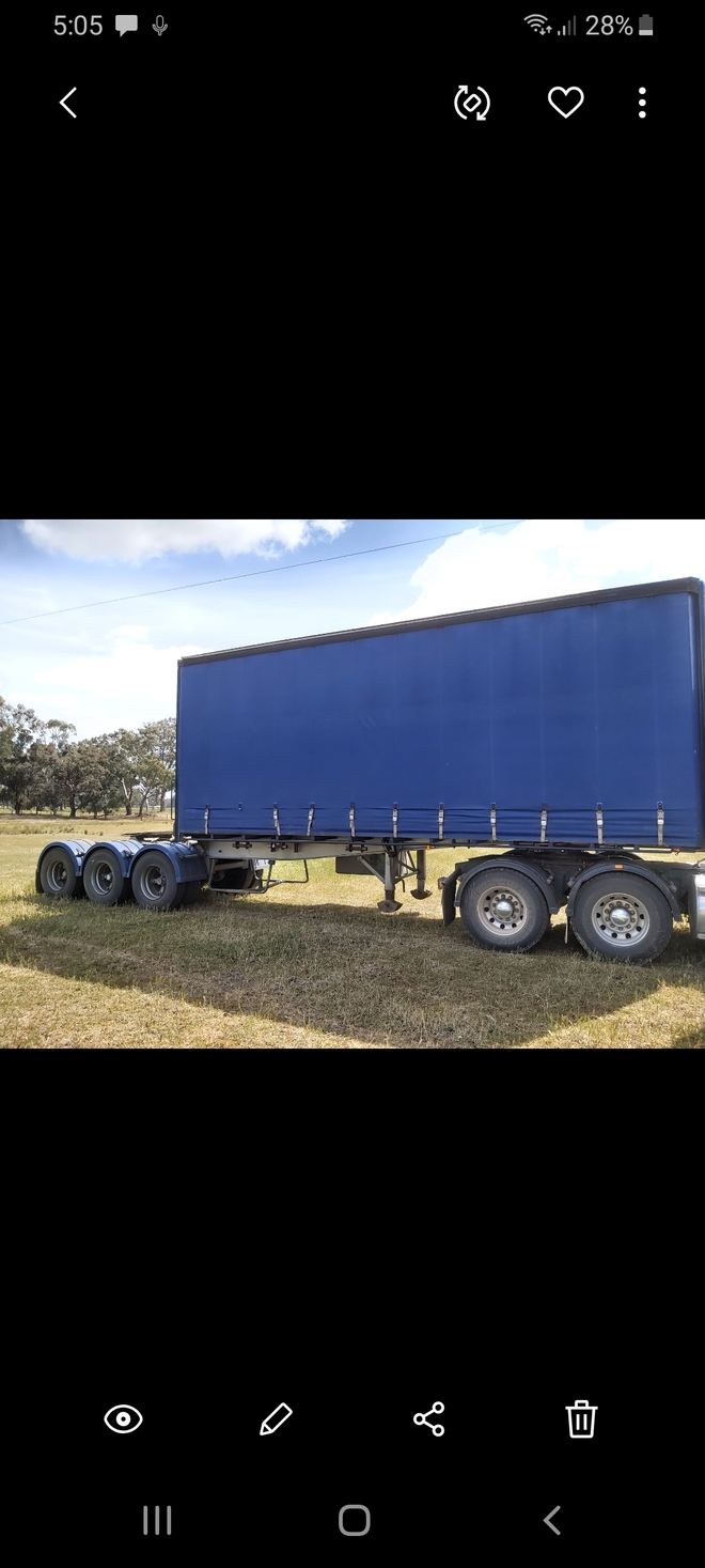 12 pallet 24ft taut liner a trailer 