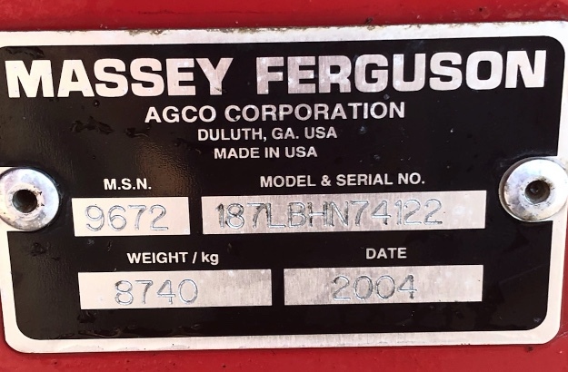 2004 Massey Ferguson 187 Baler