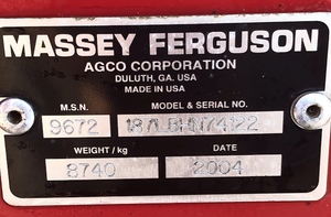 2004 Massey Ferguson 187 Baler