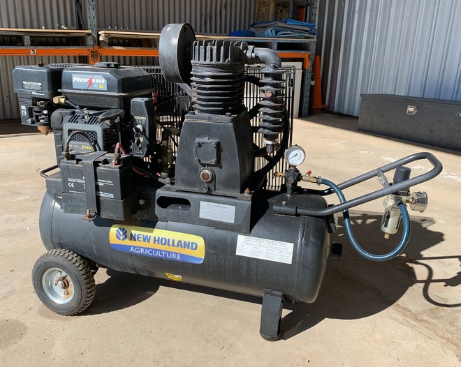 New Holland air compressor with 5hp Petrol Motor