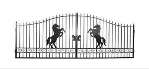 New Black Powder Coated Steel Gates