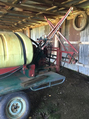 Boom Spray rig set up on trailer
