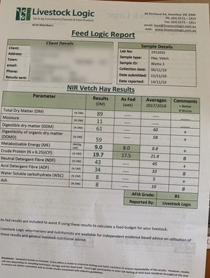 New Seasons Vetch Hay