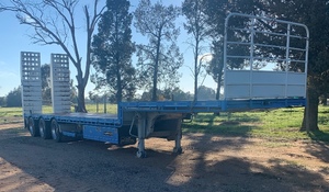 2016 Lusty Pumpa Drop Deck Trailer For Sale w Ramps Only done 50,000Km