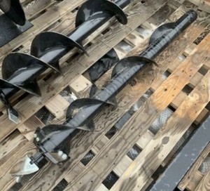 Auger 200mm Double Start Tungsten Teeth 1300mm Long 50mm Round Hub