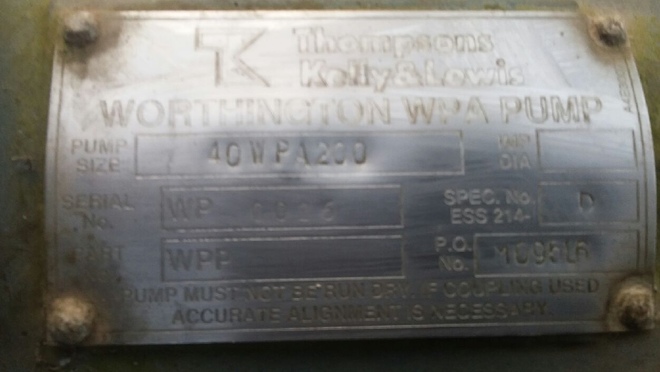 Thompson Kelly & Lewis Pump