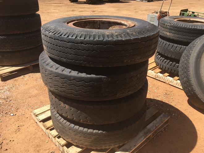 Under Auction - (A132) - 4 x 20 inch Split Rim Tyres 900 