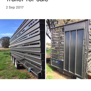 20 ft tri axel trailer with crate