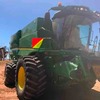 2013 John Deere S680 with 2013 12 Mtr 640 Draper front on 2016 Leith Trailer