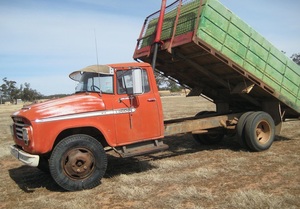Dodge 575 Tray Truck with Hoist
