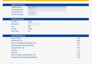 Vetch Hay 650kg approx. 8x4x3 Bales + Freight
