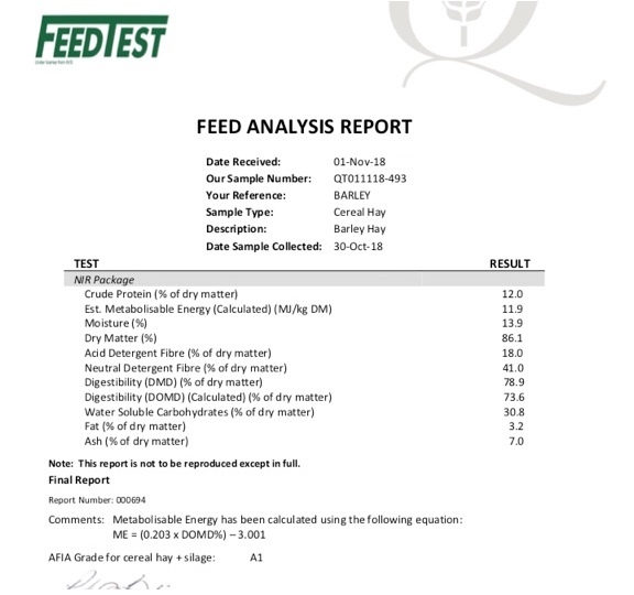 200mt Barley Hay 650-700kg 8x4x3 Bales