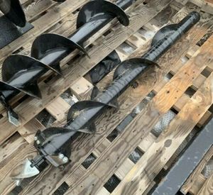 Auger 250mm Double Start Tungsten Teeth 1300mm Long 50mm Round Hub