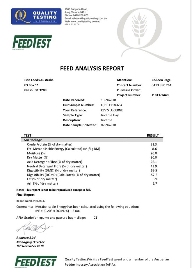 Lucerne - High Protein - Bale Baron Small Bales - Packs of 21