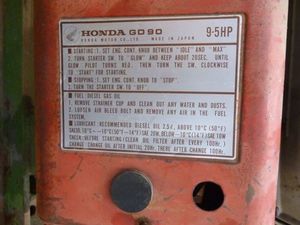  - Honda Diesel Motor - 2% Buyers Premium on all Lots